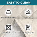 Turquoize 100% Waterproof Sofa Covers Couch Cover Sofa Cover for Dogs Couch Protector Triple Non-Slip Sofa Slipcover for 3 Cushion Couch Furniture Protector for Pets, Kids,Dog (Sofa 70", Ivory)
