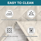 Turquoize 100% Waterproof Sofa Covers Couch Cover Sofa Cover for Dogs Couch Protector Triple Non-Slip Sofa Slipcover for 3 Cushion Couch Furniture Protector for Pets, Kids,Dog (XL Sofa 78", Ivory)
