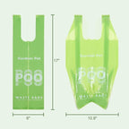 Dog Poop Bags with Handles 10 Rolls, 120 Counts Pine Scented Dog Waste Bags with Dispenser, Leak Proof and Extra Thick, Easy-Tie Pet Poop Bags with Holder for Dogs, Puppies, Cats, Kitten