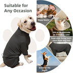 Dog Pyjamas PJS Sweater Clothes and Home Clothing Suitable for Medium to Large Breeds of Dogs, Dog Neutering Suits, Extra-Large Stretch Fabric, Four-Legged Clothes(Thin Dark Gray, 4XL)
