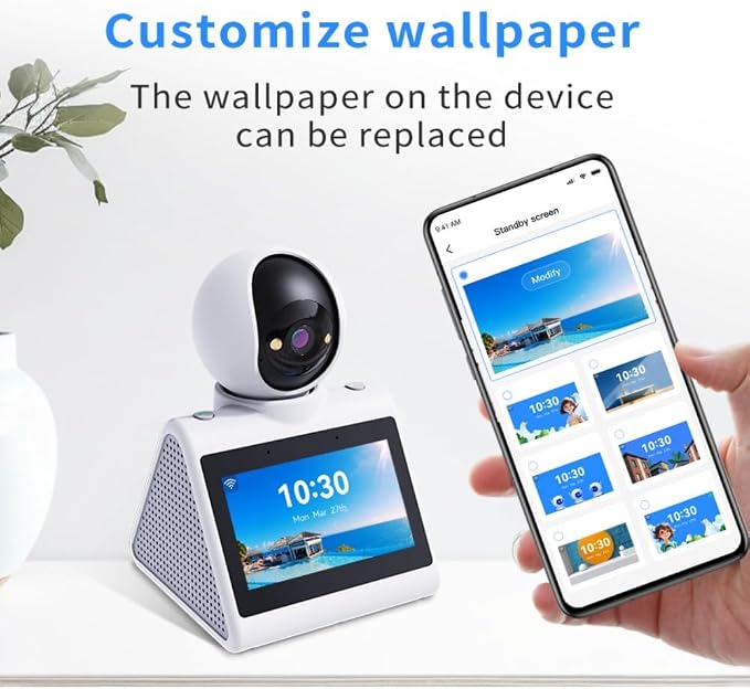 Two-Way Video Pet Dog Nanny Camera, 4.3" Screen Dual-Band 5G/2.4G | Indoor Home Security Monitor with Phone App for Baby, Nanny,Dog,Elder & Pets,Dome Camera