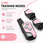 Shock Collar for Dogs, Dog Training Collar with Remote Control for 2 Dogs, 3 Training Modes with Beep, Vibration and Satic, Waterproof, Rechargeable for Large Medium
