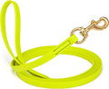 Viper Biothane K9 Working Dog Leash Waterproof Lead for Tracking Training Schutzhund Odor-Proof Long Line with Solid Brass Snap for Puppy Medium and Large Dogs, 15ft Safety Yellow