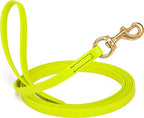 Viper Biothane K9 Working Dog Leash Waterproof Lead for Tracking Training Schutzhund Odor-Proof Long Line with Solid Brass Snap for Puppy Medium and Large Dogs, 15ft Safety Yellow