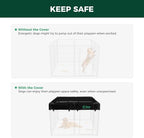 FXW Homeplus Indoor Dog Playpen with Mesh Top Cover, 40" H, 8 Panels | Calm Indoor Play Area, Cover Helps Deter Jump-Outs, for Medium & Large Dogs, Patented