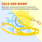 Viper Biothane K9 Working Dog Leash Waterproof Lead for Tracking Training Schutzhund Odor-Proof Long Line with Solid Brass Snap for Puppy Medium and Large Dogs 6ft, Lemon Yellow