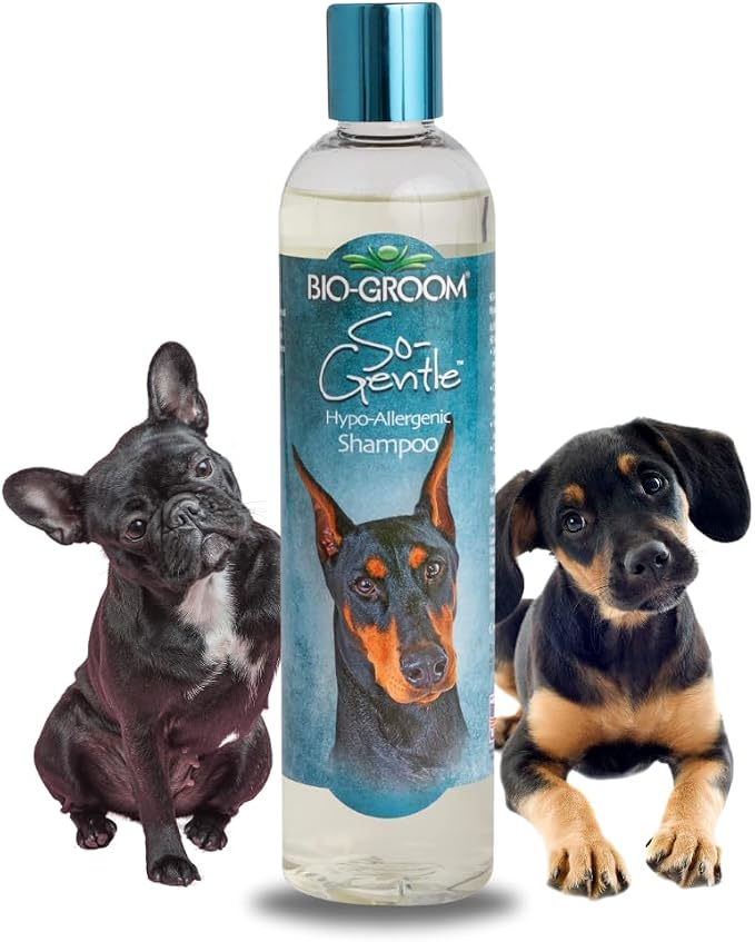 Bio-Groom So-Gentle Hypoallergenic Dog Shampoo - Tearless, Cat & Dog Bathing Supplies, Puppy Shampoo for Gentle Skin, Cruelty-Free, Made in USA, Tear-Free Dog Products - 12 fl oz 1-Pack | Cat & Dog Bathing Supplies, Puppy Shampoo for Gentle Skin, Cruel...
