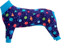 Spark Paws Dog Pajama, Dog Recovery Suit Male, Onesie, Ultra-Soft and 4-Way Stretch, for Small Medium and Large Breeds - Planets - M
