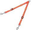 HOWGO Double Dog Leash,Tangle-Free 360 Swivel(Orange, Pro S-M Splitter) | Individually Adjustable Length, Coupler Leads 2 Dogs,Aviation Aluminum Hooks,Durable Nylon,No-Tangle Walking,All Breeds