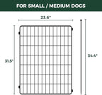 FXW MiniPaws Dog Playpen, Indoor, Yard & RV Camping, 32" H, 4 Panels | Portable, Expandable Layout, Tool-Free Setup, For Small & Medium Dogs