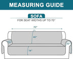 Turquoize 100% Waterproof Sofa Covers Couch Cover Sofa Cover for Dogs Couch Protector Triple Non-Slip Sofa Slipcover for 3 Cushion Couch Furniture Protector for Pets, Kids,Dog (Sofa 70", Navy)