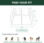 FXW AuraSpace Pro Acrylic & Wire Mesh Indoor Dog Playpen, 24" H, 8 Panels | Clear View, Heavy-duty Metal, Flexible Layouts, Easy Walk-Through, For Puppies & Small Dogs, Patented