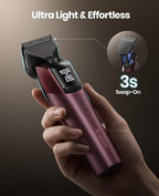 oneisall Professional Dog Clippers for Grooming Thick Hair, 9000RPM 5 Speed | 5 in 1 DLC Blade, 280min Cordless, Low Noise Dog Grooming Kit with 8 Metal Combs Carring Case for Dogs Cats Pet