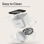 VOLUAS Automatic Cat Feeder, 4L Timed Dry Food Dispenser for Cats & Dogs | Programmable Portion Control, Up to 4 Meals Daily, Dual Power Supply, Power-Off Memory, 10-Second Voice Recorder