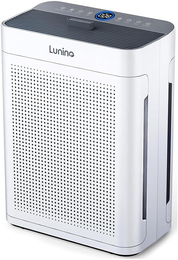 Air Purifiers for Home Bedroom Large Room up to 3000sq.ft in 30 Mins | LUNINO HEPA Double-Sided Air Cleaner with Washable Filter, PM2.5 Air Quality Display for Pets Dander, Smoke, Dust & Pollen