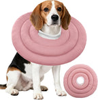 IDOMIK Dog Recovery Collar, Waterproof Soft Dog Cone After Surgery | Comfy Protective Elizabethan Collar Alternative for Dogs Cats, Adjustable Pet Neck Donut Cone Anti-Licking Wounds,Pink,XL