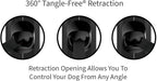 TUG Original Retractable Dog Leash, Anti-Slip, 16’ Tape (Large, Black/Grey) | Anti-Slip Handle, 16 ft Strong Nylon Tape, One-Handed Brake, Pause, Lock
