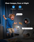 Indoor Camera Wireless, Pet Camera Indoor with Phone App | 4MP Home Cameras Indoor for Dog Kids Elderly Cat, 360° Pan Tilt, Color Night Vision, 2.4/5GHz WiFi, Motion Alerts
