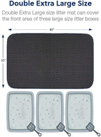 Cat Litter Mat, Kitty Litter Trapping Mat, Honeycomb Double Layer Mats, No Phthalate, Urine Waterproof, Easy Clean, Scatter Control, Catcher Litter Tray Box Rug Carpet