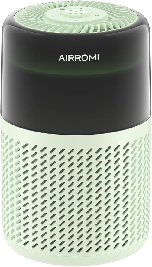 AIRROMI HEPA Air Purifier for Bedroom&Home,Pet Air Purifier for Home Pets,Removes Pet Odor,Cat Litter Smell,Dust,Smoke&Allergies,Quiet Room Air Purifier with Scents,360°Air Cleaner,A2005 Green