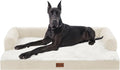 Orthopedic Washable Dog Bed for Extra Large Dogs, 53x42in, Beige | Orthopedic Foam Eases Joint Pressure, Bolsters Supports Head And Neck, Washable Pet Beds, Removable Cover, Non-Slip Bottom