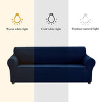 Joccun Stretch Couch Cover Slipcovers, 1-Piece Sofa Covers for 3 Cushion Couch Spandex Jacquard Washable Furniture Protector Cover for Living Room,Kids,Pets(Sofa,Navy)