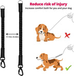 Long Dog Leash 40 FT: Heavy Duty Rope Leashes for Dogs Training with Swivel Lockable Hook Reflective Threads Bungee and Padded Handle - Dog Lead for Large Small Medium Dogs Outside Walking Hiking Pink