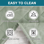 Turquoize 100% Waterproof Sofa Covers Chair Cover Slipcover Couch Protector Triple Non-Slip Sofa Slipcover for 1 Cushion Furniture Protector for Pets, Kids,Dog (Chair 23", Sage)
