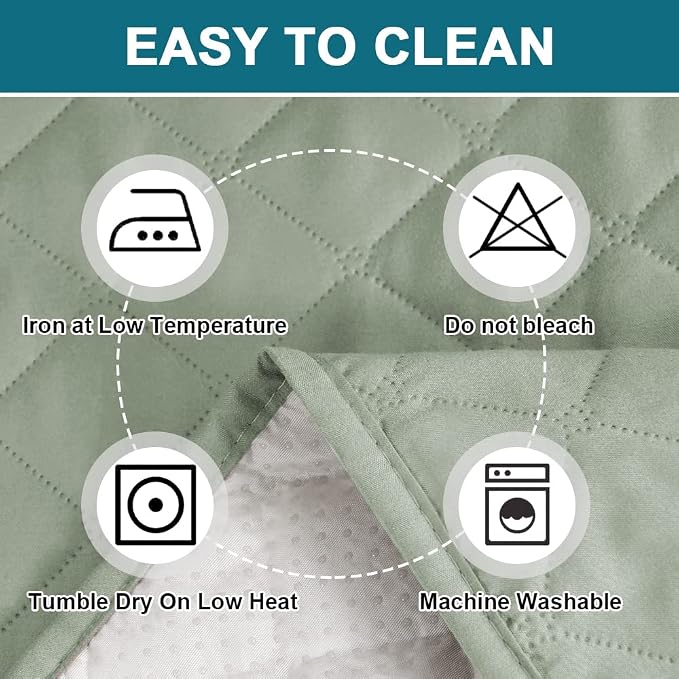 Turquoize 100% Waterproof Wing Chair Cover Wing Armchair Slipcovers Chair Couch Protector Triple Non-Slip Sofa Slipcover for Wing Chair Furniture Protector for Pets, Kids,Dog (Wing Chair, Sage)