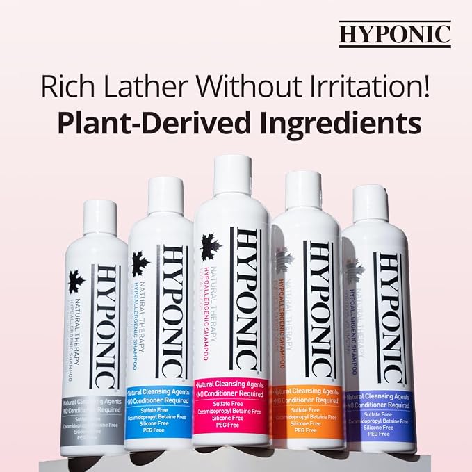 HYPONIC Hypoallergenic Premium Dog Shampoo (Volumizing, 10.1 oz) - Professional Dog Grooming Shampoo, Poodles, Bichons and/Dogs requiring Volume
