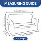 YEMYHOM Couch Cover Latest Jacquard Design High Stretch Sofa Covers for 3 Cushion Couch, Pet Dog Cat Proof Slipcover Non Slip Magic Elastic Furniture Protector (Large, Begonia Leaf Light Gray)