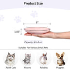 Selamica Ceramic Cat Food Bowl, 6 Inch Cat Bowls Whisker Friendly, Shallow Wide Kitten Plates for Food and Water, Set of 6, Gradient Color
