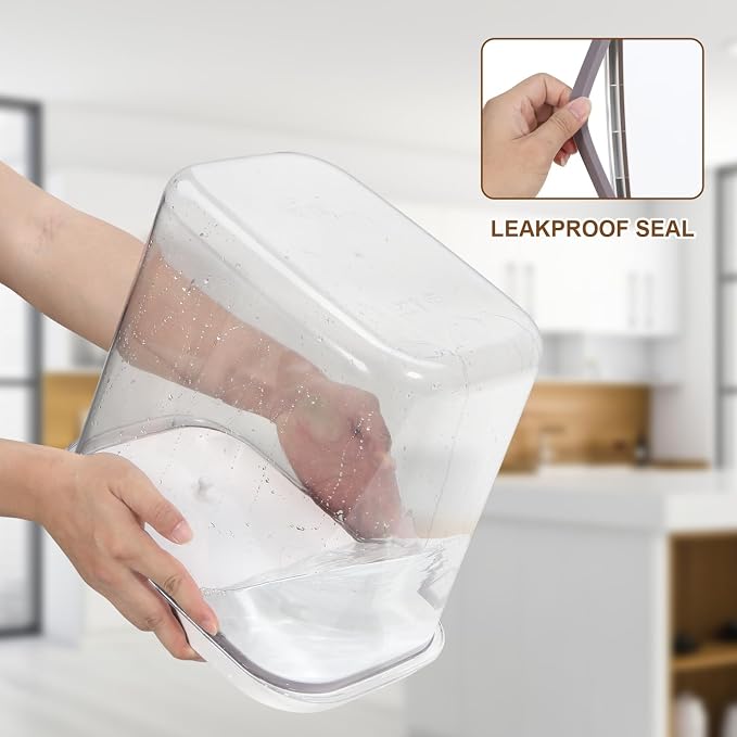 TBMax Dog Cat Food Storage Container 12-15 Lbs with Easy-Carrying Handles, Stackable Pet Food Dog Treat Container with Pop Up Lids, Airtight Food Storage Bin for Kitchen Organization