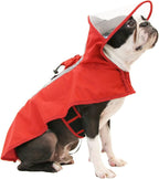 Gooby - Raincoat, Adjustable Rain Cap with See Through Visor, Red, 3X-Large