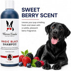 Warren London Magic Black Dog Shampoo – Brightening Shampoo for Dark Coats, Berry Scent, Puppy & Cat Safe, Made in USA, 17 oz