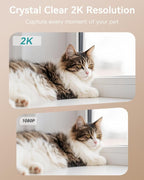 ZUMIMALL Pet Camera with Laser Toy, 2K WiFi Dog Cat Camera with Phone App | Features auto tracking, AI/PIR smart pet detection, 2-way talk, privacy protection, 2k camera with laser, Supports Alexa