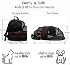 Interactive Expandable Pet Carrier Backpack for Cats & Small Dogs-Interactive Opening Pet Tent Backpack. Expandable for Extra Space.Breathable,Foldable Nest Bed for Travel, Walks,Vet & Home-Black
