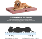 Waterproof Orthopedic Outdoor Dog Bed XL for Extra Large Dogs | Egg Crate Foam for Joint Support, TPU Waterproof Layer, Machine Washable 1680D Oxford Cover, 44 x 32 Inch, Up to 90 lbs