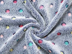 1 Pack 3 Blankets Super Soft Cute Dot Pattern Pet Blanket Flannel Throw for Dog Puppy Cat Blue/Purple/Grey Large - Image 5