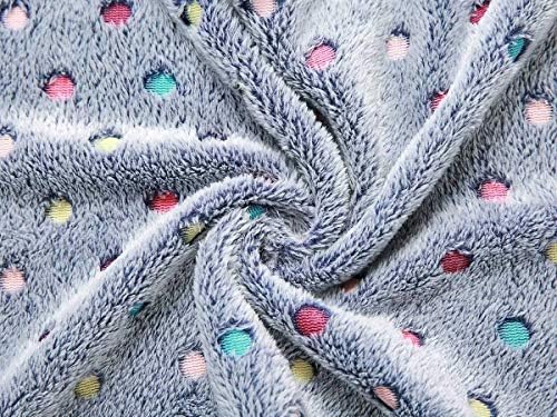 1 Pack 3 Blankets Super Soft Cute Dot Pattern Pet Blanket Flannel Throw for Dog Puppy Cat Blue/Purple/Grey Small - Image 5