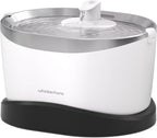 Whiskertons Wireless Cat Water Fountain, Cordless Battery Operated Pet Fountain, 3L/101oz EverMount Cat Fountain, Pet Water Fountains for Cats Indoor, Stainless Steel Tray, Easy to Clean, BPA-Free