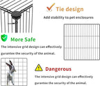 Pet Playpen, Small Animal Cage DIY Wire Fence with Door 15 Panels, Black | Portable Yard Fence for Indoor or Outdoor, for Small Animal, Puppies, Kitties, Bunny, Guinea Pigs, Turtle