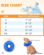 Supet Inflatable Dog Cone Collar for Large Medium Small Dogs, Soft Cone Collar for Dogs Cats, ECollar Doggie Neck Donut Dog Cone Alternative After Surgery