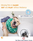 Supet Inflatable Dog Cone Collar Alternative After Surgery, Dog Neck Donut Collar Recovery E Collar for Neuter, Soft Pet Cone for Small Medium Large Dogs