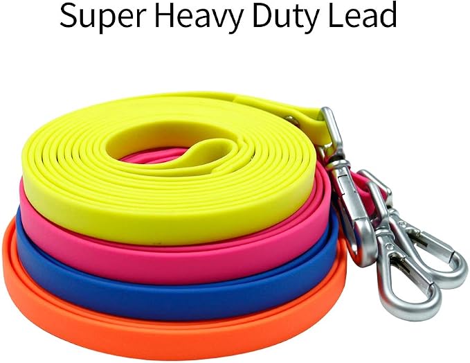 Waterproof Long Dog Leash Recall Training Lead 5 10 16 30 50 Foot for Large Medium Small Dogs Outdoor Training Walking Playing and Camping