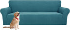 YEMYHOM Couch Cover Latest Jacquard Design High Stretch Extra Large Sofa Covers Pet Dog Cat Proof Oversized Slipcover Non Slip Magic Elastic Furniture Protector (XL Sofa, Teal)