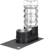 RIZZARI 9L Elevated Dog Water Dispenser: Large Stainless Steel Bowl | Comfortable Elevated Design/Cleaner Drinking Surface/Busy Pet Owner Friendly/Indoor Everyday Use/Easy Daily Maintenance