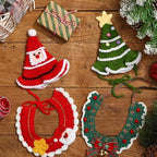 Geyoga 4 Pcs Pet Christmas Costume Suit Gift for Cat Dog, Classic Design - Image 3