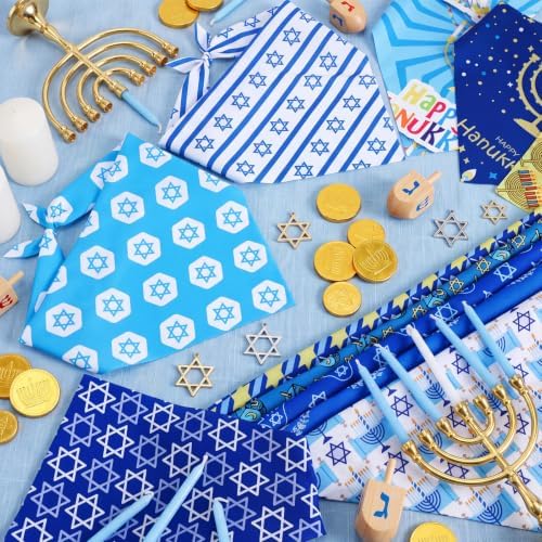 100 Pcs Hanukkah Themed Dog Bandanas Bulk, Pet Costume Accessories - Image 2