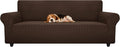 ZNSAYOTX Stretch Oversized Couch Cover Universal Sofa Covers for Living Room Dogs Pet Furniture Protector Spandex Extra Large Sofa Slipcovers with Anti Slip Foam Sticks (Coffee, XL Sofa)